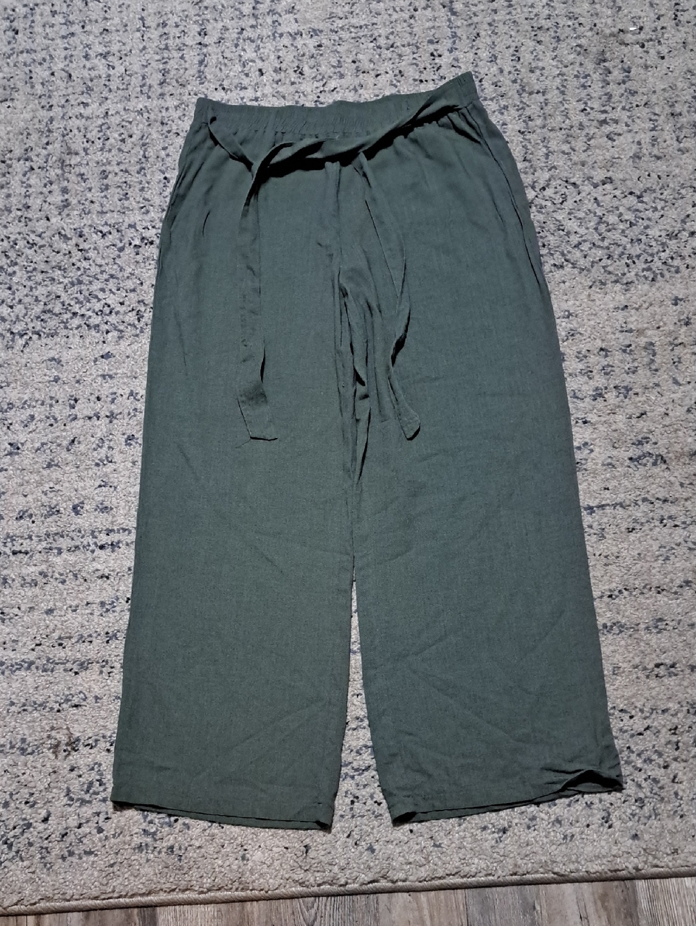 Source Unknown Olive Green Wide Leg Pants
